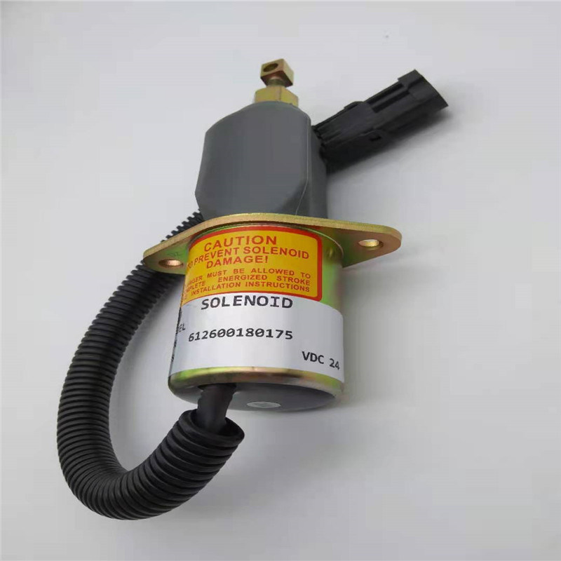 Ajustement de vanne électromagnétique de 612600180175 arrêts pour la prise de noir de pièce de moteur de chargeur de roue de DOOSAN DX50